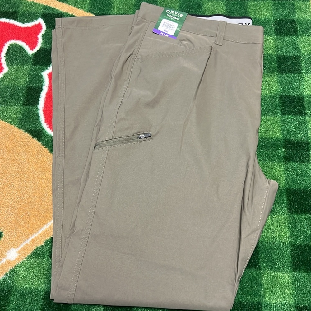 Orvis Trek Water Repellent Stretch Zipper Cargo Pant~NEW~ 40x34
